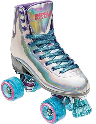 Impala Rollerskates Impala Quad Skate für Mädchen, große Kinder/Erwachsene, holographisch 6 (US Men's 4, Women's 6), M