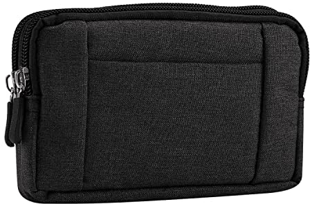 Hüfttasche Handytasche, Universal Canvas Tasche Herren Hüfttasche Handytasche Geldbörse Tasche Sport Bag Holder mit Gürtel Schleife Schutz Hülle für Smart Phones Unter 6.4 Zoll iPhone X/XS Max,Huawei