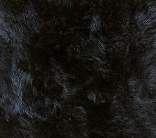 HEITMANN Sitzkissen quadratisch eckig echtes Lammfell 44 x 44 cm (schwarz)