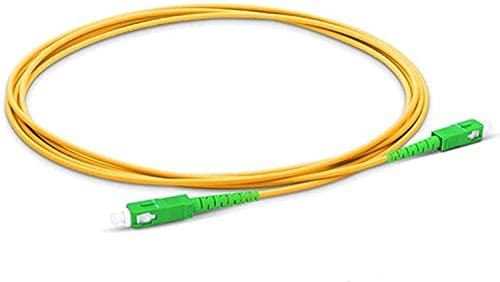 Câble à fibre optique pour routeur - Tuyau monomode FTTH - 9/125 OS2 - SC/APC-SC/APC Simplex - Compatible 99 % opérateurs Movistar Jazztel Vodafone Orange Amena Masmovil Yoigo (2 M)