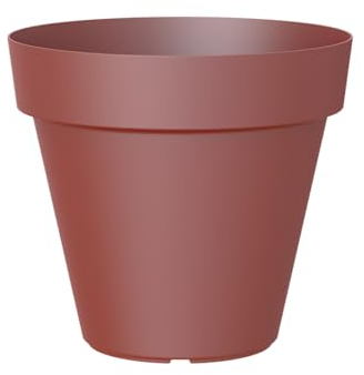Artevasi Capri-Topf, Runder Plastiktopf, 80cm, Farbe: Dunkelrot