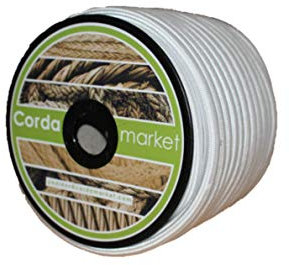 CORDAMARKET 10mm Goma elástica, Adultos Unisex, Blanca, 25mts
