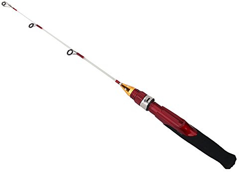 Keenso Eisangelruten, 50 cm leichte Mini 2-teilige Winter Eisangeln Solide Garnelen Angelrute abnehmbar Angelrute + Superkurze Eva-Griff