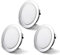 KYOTECH 3er Set LED Möbelleuchte 230V,3.5W LED IP44 G4 15mm Flache Möbel Einbaustrahler,3000K Warmweiß,Küchenhaube Leuchte,Badleuchte Einbauspot