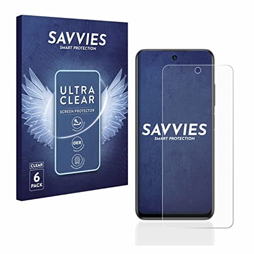Savvies 6 Stück Schutzfolie für Xiaomi Redmi Note 10 5G Displayschutz-Folie Ultra-Transparent