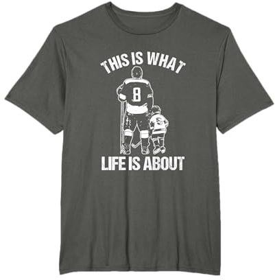Eishockey Hockey Spieler Eishockeyspieler Vater Und Sohn T-Shirt