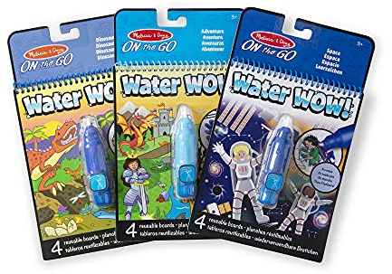 Melissa & Doug | Pack mit 3 | Water Wow! Weltraum, Dinosaurier und Abenteuer
