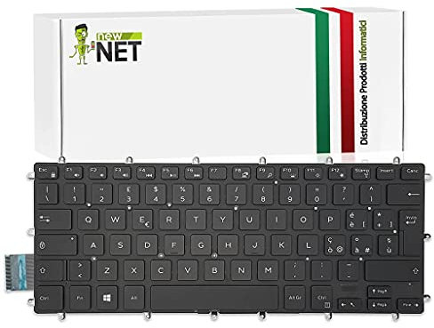 NewNet Keyboards - Tastiera Italiana Compatibile con Notebook dell J8YTG 0J8YTG P69G P69G001 P83G P83G001 P58F P58F001 P70F P70F001