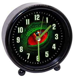 Wecker Dinoauge schwarz - bb-Klostermann 54051 - Motiv Uhr Quarz