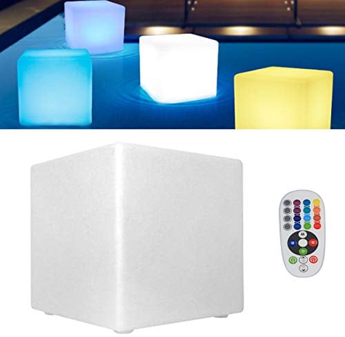 NaMaSyo 16-farbiger LED-Lichtwürfel mit Fernbedienung Multifunktionaler LED-Gartenlicht-Sitzwürfel für Innen- und Außendekoration