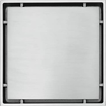 Scarico a Pavimento in ottone spazzolato Inserto per Piastrelle Doccia Antiodore a Forma Quadrata Griglia di Scarico del Pavimento Anti-intasamento per Cucina, Bagno, Garage
