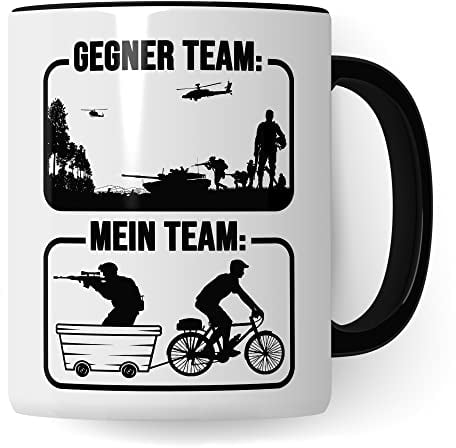 Tasse Gaming-Meme Kaffee-Becher Kaffeetasse lustig Gamer Witz Geschenk Geschenkidee Zocker-Meme Teetasse Nerd Joke PC-Spiele Humor E-Sport Geschenkartikel Gegner Team vs Mein Team