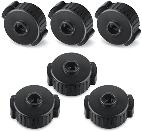 6 Stück Schnellwechsel-Beckenmuttern, 8mm Cymbal Mate Mutter Schwarzer Kunststoff Beckenrastmutter für Percussion Drum Kit Ersatz von Jazz Drum Parts
