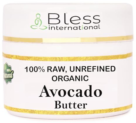 Organic Raw Avocado Butter 100% Pure,Natural & Unrefined| Skin Moisturizer For Face, Body & Hair| 8 OZ/230 GM Ivory/White Grade A | DIY Creams, Balms, Lotions, Soaps| Softens Dry & Tough Skin