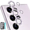 CloudValley [3+2Pcs for Samsung Galaxy S23 Ultra Camera Lens Protector, 9H Tempered Glass + Aluminum Alloy Metal Individual Lens Screen Ring for S23 Ultra 6.8in 5G 2023 [Removal Tool], Glitter Pink