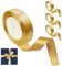 CoKeeSun 4 Rollen Geschenkband Rot 25mm x 92m Satinband Schleifenband Dekoband Stoffband für Geschenkverpackung, Bastelarbeiten, Geburtstag und Hochzeitsdekoration (Gold)