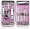 Keiby Citom Maniküre Set Professionelles Nagelknipser Kit Pediküre Kit -12 stücke Pflegeset aus Edelstahl Nagelpflege Werkzeuge Reise Grooming Kit (Rosa)