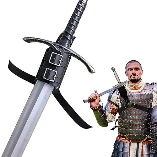 pologmase Étui arrière pour épées | Porte-épées à bandoulière médiévale,Guerrier Dos Épées Holster Chevalier Armure Pirate Accessoires Épaule Dos Gaine Grenouille Titulaire Bandoulière