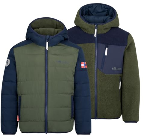 Trollkids Kids Sandvika Turnover Jacket 176, ivy/Navy