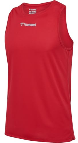 Hummel Herren Hmlrun Singlet S/L T-Shirt, Tango Red, L EU