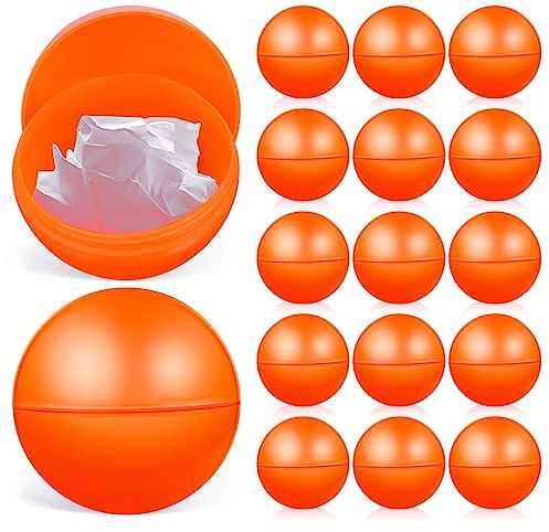 MAGICLULU 25Pcs Hollow Raffle Balls Small Fillable Balls with No Number for Office Party Favors 4CM Orange