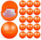 MAGICLULU 25Pcs Hollow Raffle Balls Small Fillable Balls with No Number for Office Party Favors 4CM Orange