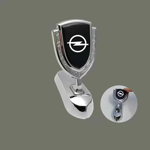 Auto Emblem für Opel Mokka 2020 2021 2022 2023, Abzeichen Aufkleber Motorhaube Und Kofferraum Metall Logo Sticker Wasserdicht Dekoratives Zubehör Car Styling Karosserie-Anbauteile,D