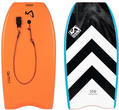Mesle Bodyboard Kinder & Erwachsene Speed Skin mit Leash, Anfänger & Fortgeschrittene Surfbrett für Strand, Meer, Schwimmbad, Surf Schwimmbrett für Wasser, Surfboard, Boogie Board
