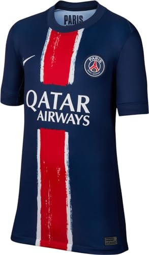 Nike Unisex Kids Shirt PSG Y NK DF JSY SS Stad HM, Midnight Navy/Midnight Navy/White, FN9155-411, L