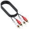 PROZOR Audiokabel Optisch auf Cinch Kabel 1m Stereo-Audiokabel 2 L/R stecker auf 2 L/R stecker 24K vergoldeter Stecker für Fernsehgeräte, Spielkonsolen, Heimkinosysteme, Hi-Fi-Verstärker, Lautsprecher