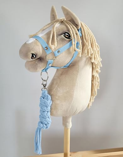 Super Hobby Horse Seilhalteleine für Steckenpferd – blau. Kein Pferd enthalten.
