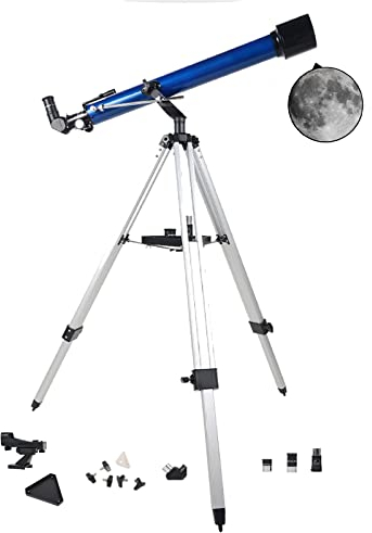 CCKUHN Astronomisches Teleskop, Astronomie mit Zwei Okularen, Einsteiger-Teleskope mit Leuchtpunktsucher und 800 mm Brennweite, Teleskope für Erwachsene