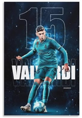 XINDIMAMA Poster Wing Federico Valverde, cooles Gemälde auf Leinwand, Wandkunst, Poster, Rollbild, Wanddekoration, Heimposter, 30,5 x 2,5 cm