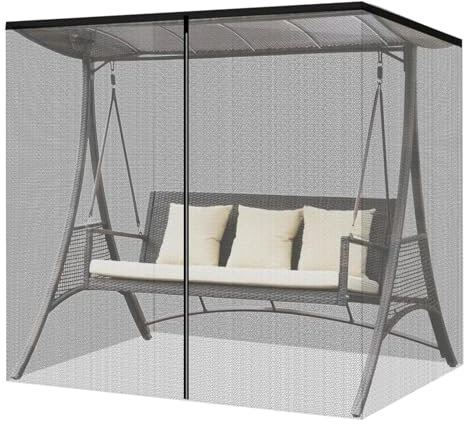 Moskitonetz Für Den Gartenschaukelsitz, Moskitonetz Für 2–3 Sitzer Im Freien, Terrassenschaukel, Moskitonetz Zum Aufhängen, Moskitonetz Für Den Außenbereich, Netz Mit Reißverschluss, Moskitonetz