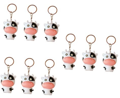 WRITWAA 9 STK Kuh Schlüsselanhänger Kinder schlüsselanhänger Kinder schlüsselbund Schmuck für Schlüsselanhänger Autozubehör für Autos Autokorb Schlüsselringe Schlüsselverzierungen Plastik