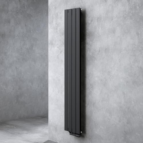 doporro Vertikal Badeizkörper Badheizung 180x31cm Anthrazit | Einlagig Heizkörper Flachheizkörper Mittelanschluss | Flach Paneelheizkörper 550Watt
