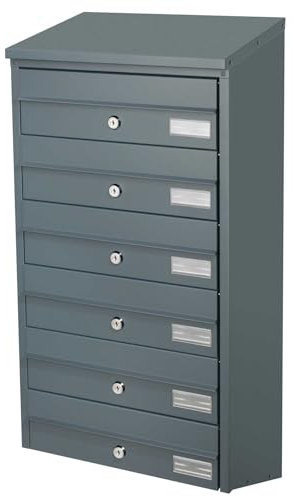 Briefkastenanlage Safepost ScanPro BDL 912 anthrazit (RAL 7016) 6fach