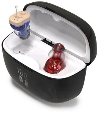 Dispositivo audio digitale ricaricabile per adulti e anziani, livelli di volume, filtro antirumore, custodia di ricarica