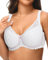 Svmer Women‘s Lace Bra Plus Size Comfortable Ladies Support Underwire Push Up Bra White 42C