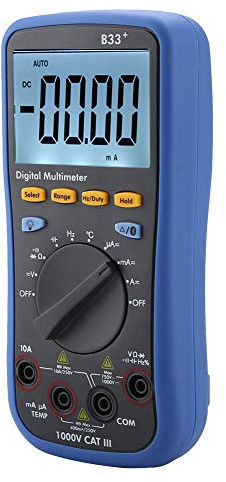 Datalogger, Multimeter, Temperature Meter with Voice Warning, Smart Voice-Reading, 3999-Count Reading, for AC/DC Voltage Current Measurement