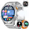 LIGE Montre Connectée Homme avec Appel Bluetooth-1000mAh Batterie,1.75 HD Grand Écran/LED Lampe,24/7 Sommeil/Fréquence Cardiaque,110 Sportifs IP68 Étanche Smartwatch Homme pour Android iOS,Argent