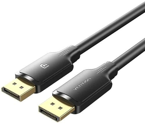 Watio Wave Displayport Cable - 10m displayport male to male cable in black, ideal for HD video and audio transmission.*