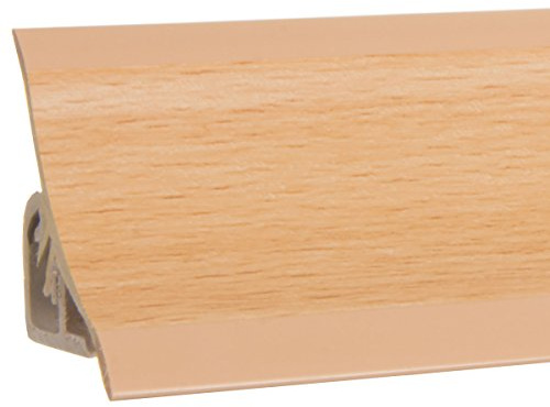 HOLZBRINK Küchenabschlussleiste Küchenleiste PVC Buche Wandabschlussleiste Arbeitsplatten 23x23mm 50 cm
