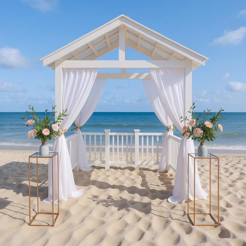Cachpib 4 Pack Wedding Flower Stand Metal Vase Column Stand for Weddings, Parties, Events, Elegant Flower and Centerpiece Tables, Versatile Decorative Displays