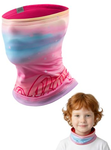 ROCKBROS Scaldacollo Bambini Invernale in Pile 2 in 1 Reversibile | Antivento e Traspirante, Sciarpa Multifunzionale Termico Bandana Tubolare per Scuola Corsa Escursionismo Ciclismo Sci