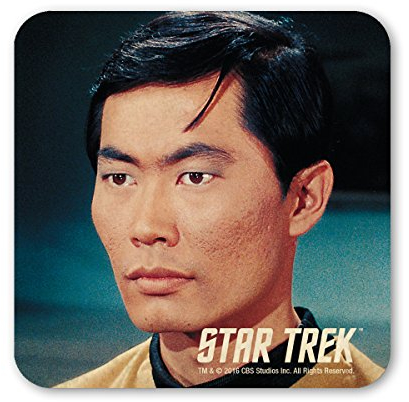 Logoshirt® Star Trek I Hikaru Sulu I Untersetzer | Kork | 10x10cm | langlebiger Druck | Lizenziertes Originaldesign