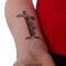 2 x Jesus Christus Kreuz Tattoo - schwarzes Kreuz Tattoo (2)