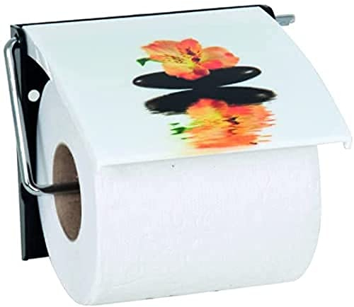 MSV Bad Serie Toilettenpapierhalter WC Rollenhalter Papierhalter Klopapierhalter mit Klappe - Manila