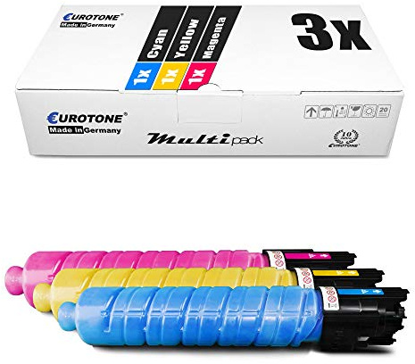 Eurotone 3X Müller Printware Toner für Ricoh Aficio MP C 300 400 401 zsp SPF srsp zsrsp ht sp hw sr ersetzt 841551-841553 Color