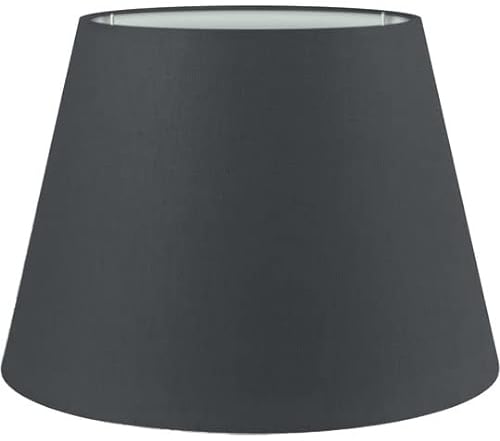 Wogati® Lampenschirm in Verschiedenen Größen & Farben | Schwarz/Größe: L | E27 | Baumwolle | Für Stehlampe, Hängelampe und Tischlampe